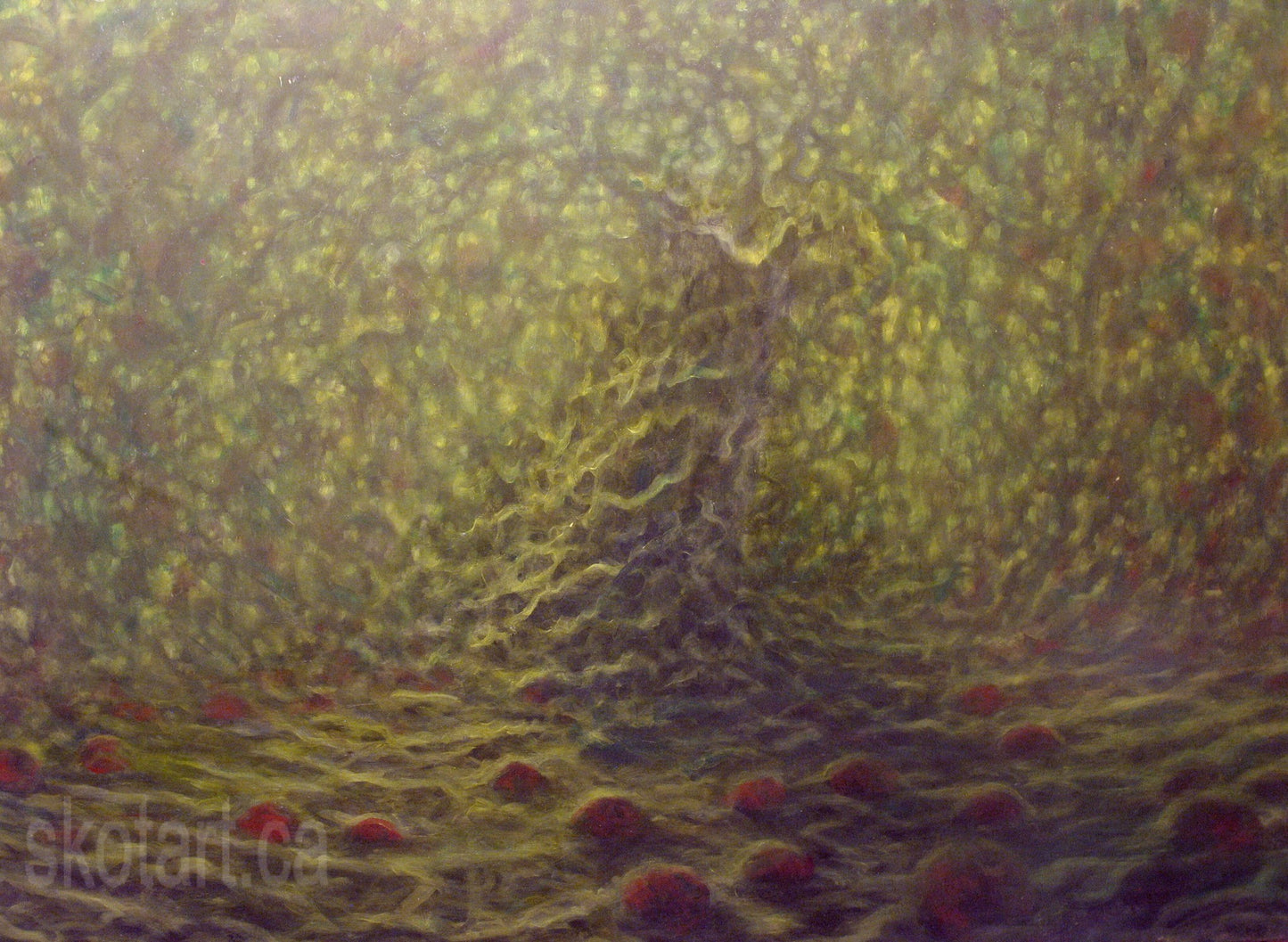 Apple Tree painting orchard artwork  by skotart.ca