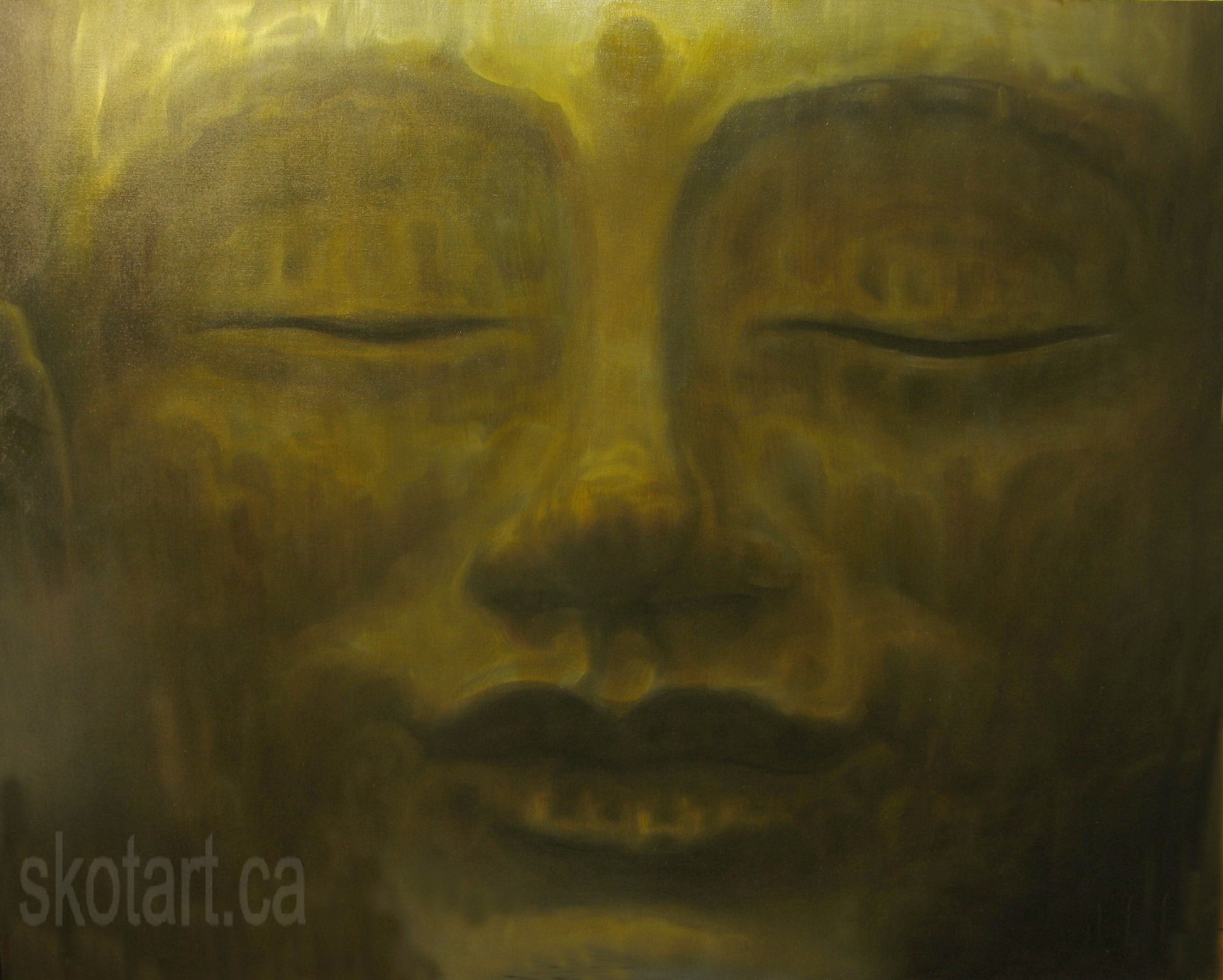 Skotart Bronze Buddha painting by Skot MacDougall