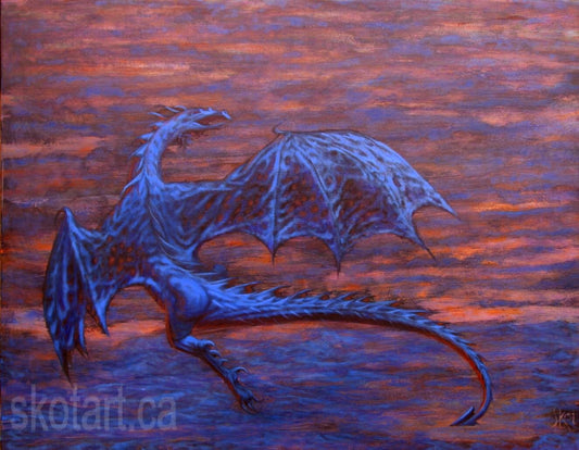 Flying Dragon skot art painting by Skot MacDougall