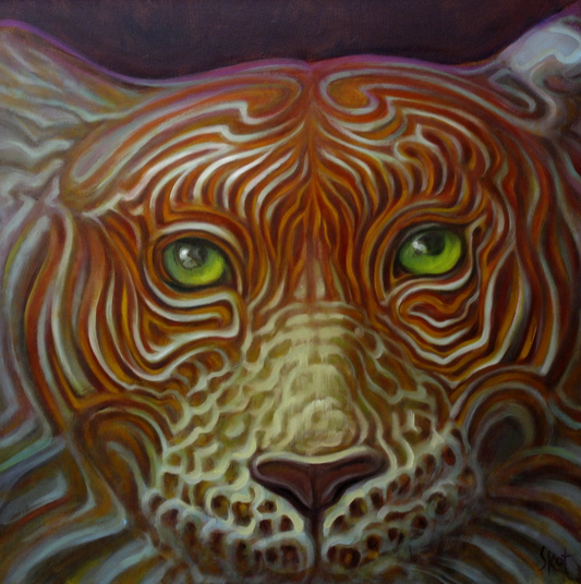 zentiger, tiger,painting, artwork, skotart.ca,skot.ca,skotmacdougall.com